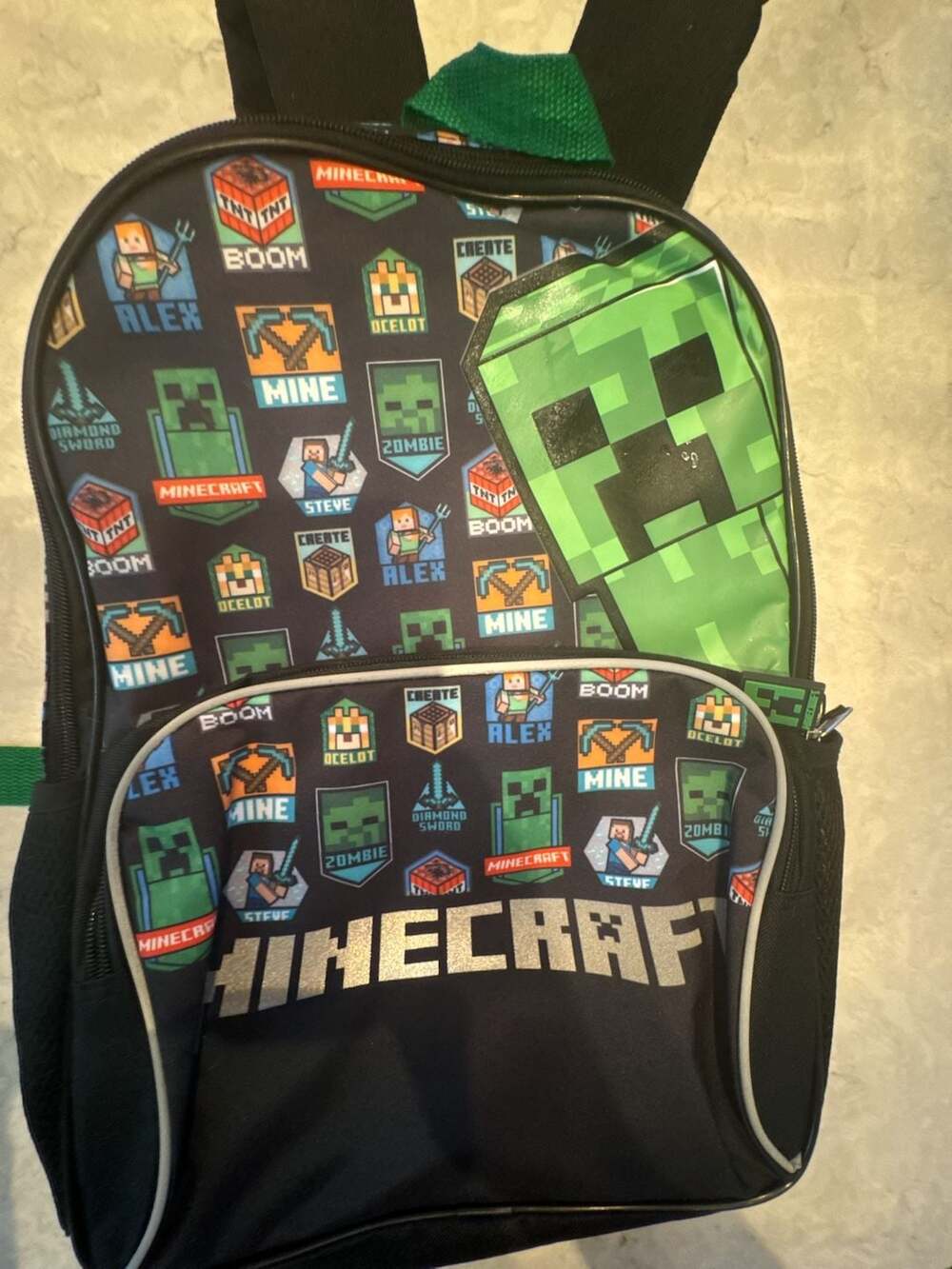 Minecraft 16" Backpack - Black Multi-Color - Picture 2 of 7